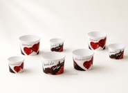 ΧΑΡΤΙΝΑ ΚΥΠΕΛΑ ΠΑΓΩΤΟΥ strawberry with pieces